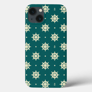 iPhone 13 Case Motif de roue de navire vintage