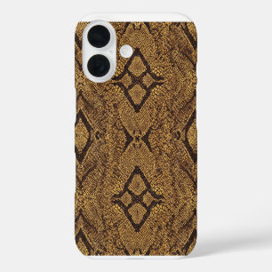 Coques iPhone 16 Motif de serpent à dos de diamant
