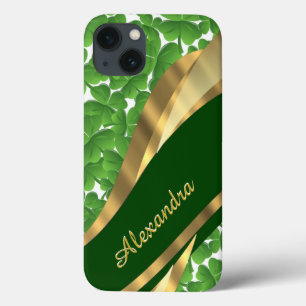 Etui iPhone Case-Mate Motif de shamrock vert irlandais personnalisé
