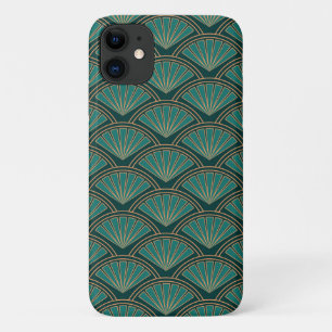 Case-Mate iPhone Case Motif de style Art déco en vert turquoise