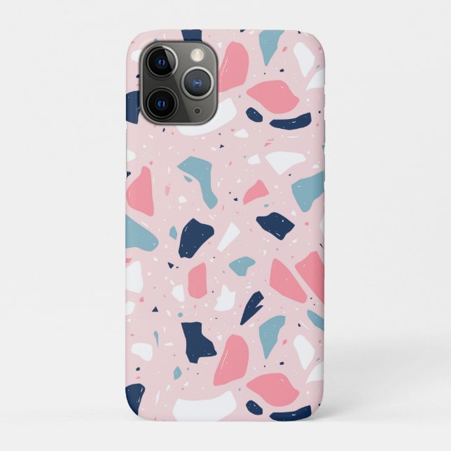 Coques Case-Mate iPhone Motif de Terrazzo rose (Dos)