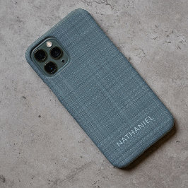 Case-Mate iPhone Case Motif de texture gris Turquoise foncé personnalisé