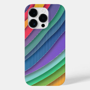 Coque Pour iPhone 14 Pro Motif de tranche arc-en-ciel Boho