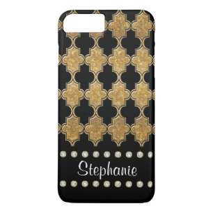 Coques Pour iPhone Motif de treillis de Quatrefoil de bijou de