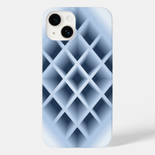 Coque Pour iPhone 14 Motif de trous carré bleu
