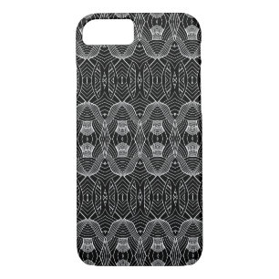 Coque iPhone 7 Motif de vague noir et blanc