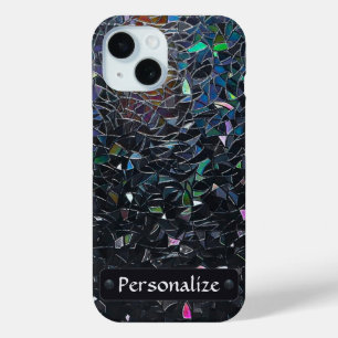 Coque Pour iPhone 15 Motif de verre teinté abstrait iridescent personna