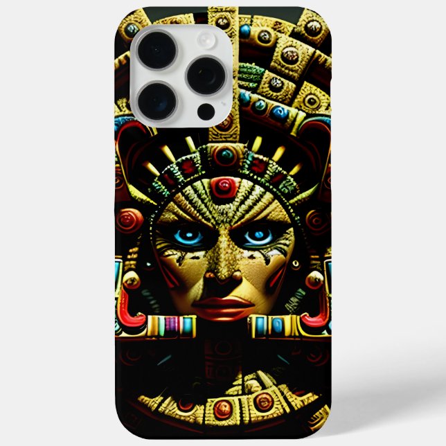 Coques Case-Mate iPhone Motif de visage Aztec quatre (Verso)