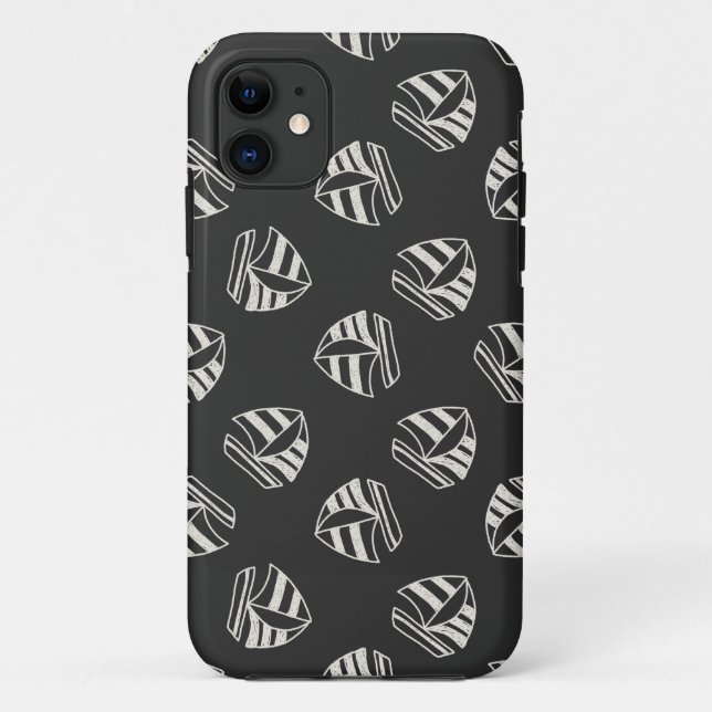 Coques Case-Mate iPhone Motif de voilier dessiné par craie (Dos)