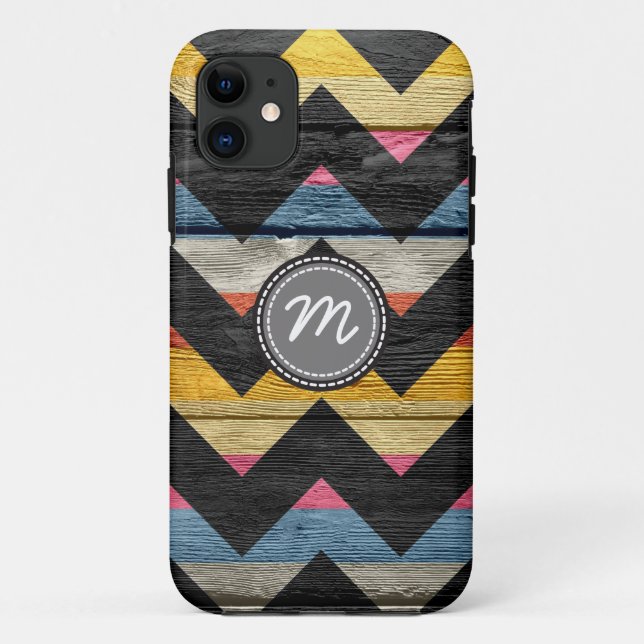 Coques Case-Mate iPhone Motif de zigzag de chevron aztèque (Dos)