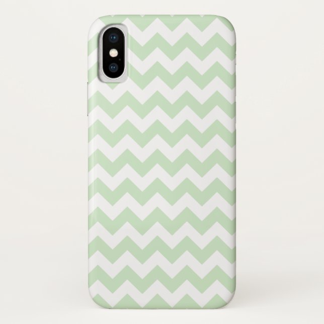 Coques Case-Mate iPhone Motif de zigzag vert en bon état (Dos)