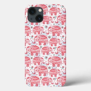 Case-Mate iPhone Case Motif d'éléphant ethnique rouge