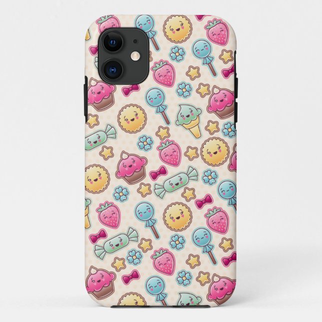 Coques Case-Mate iPhone Motif d'enfant de Kawaii avec des griffonnages (Dos)