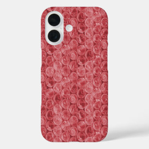 Coques iPhone 16 Motif d'enveloppement de bulle rouge