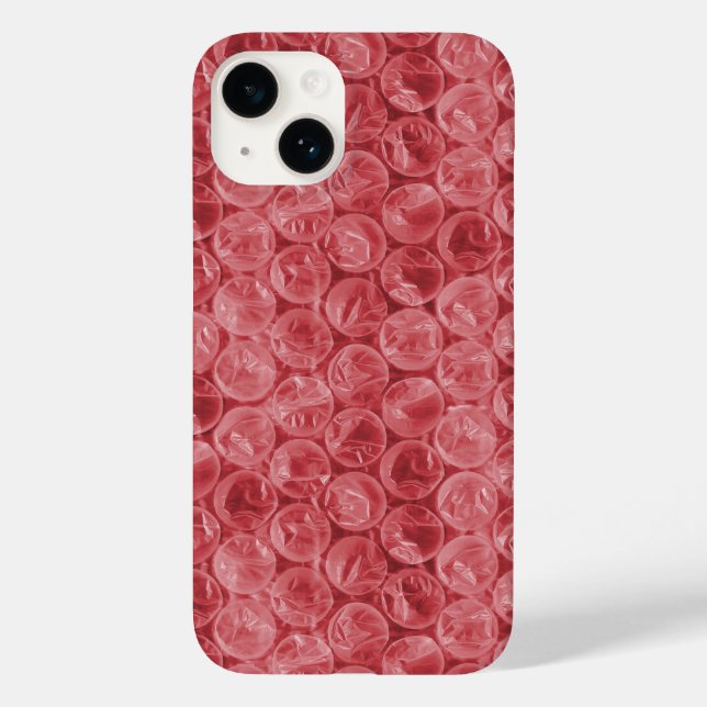 Coques Case-Mate iPhone Motif d'enveloppement de bulle rouge (Verso)