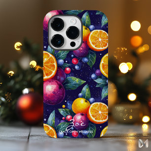 Coque Pour iPhone 14 Pro Motif des agrumes et fruits de baies vitrés sur la