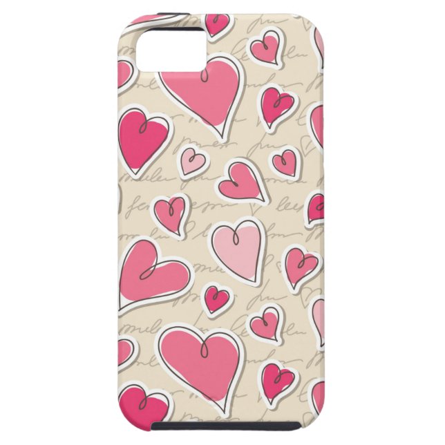 Coques Case-Mate iPhone Motif des coeurs (Dos)