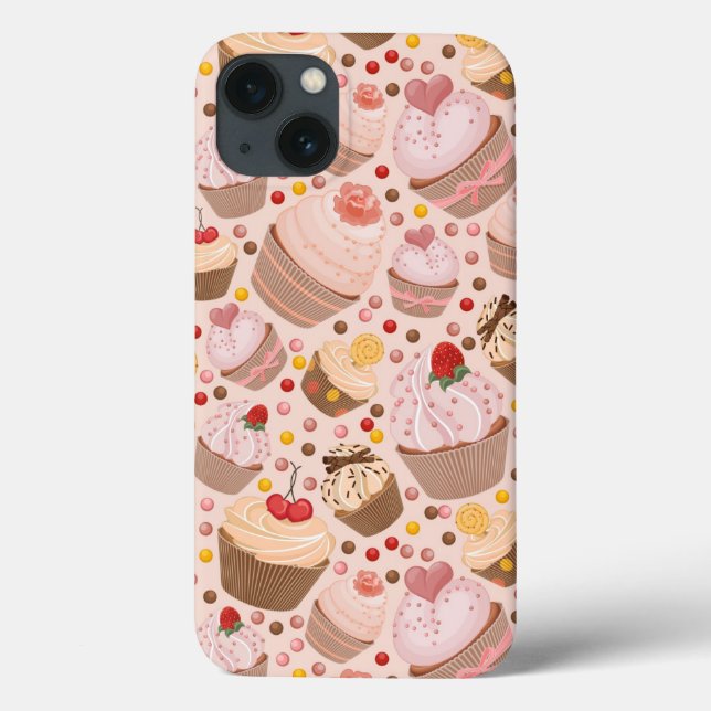 Coques Case-Mate iPhone Motif des cupcakes de fête (Verso)