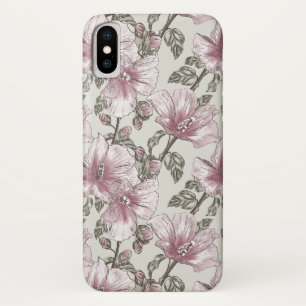 Coques Pour iPhone Motif des fleurs d'hibiscus roses rousses