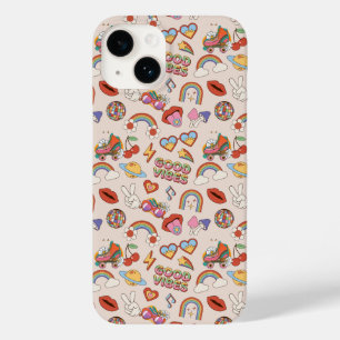 Coque Pour iPhone 14 Motif des icônes hippie