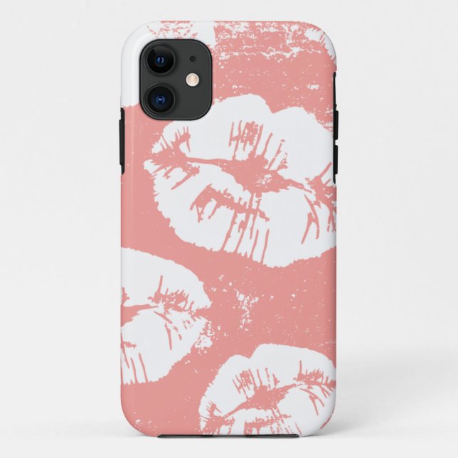 Coques Case-Mate iPhone motif des lèvres baiser (Dos)