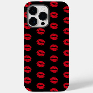 Coque Pour Pour iPhone 14 Pro Max Motif des lèvres de baisers rouges