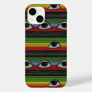 Coque Pour iPhone 14 Motif des yeux psychédéliques