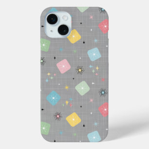 Coque iPhone 15 Mini Motif d'explosions d'étoile atomique éparpillé par