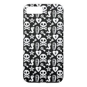 Coque Case-Mate Pour iPhone Motif d'Halloween crâne et os croisés mignon