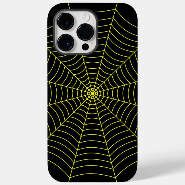 Coques Case-Mate iPhone Motif d'Halloween noir et jaune (Verso)