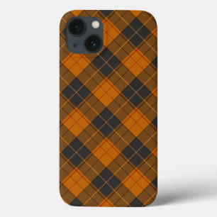 Case-Mate iPhone Case Motif diagonal tartan simple en orange foncé