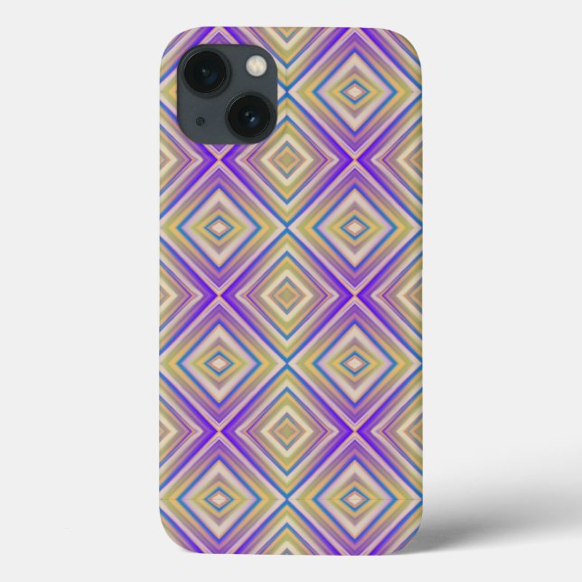 Coques Case-Mate iPhone Motif diamant alternatif Indigo Purple (Verso)