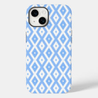 Motif diamant bleu et blanc
