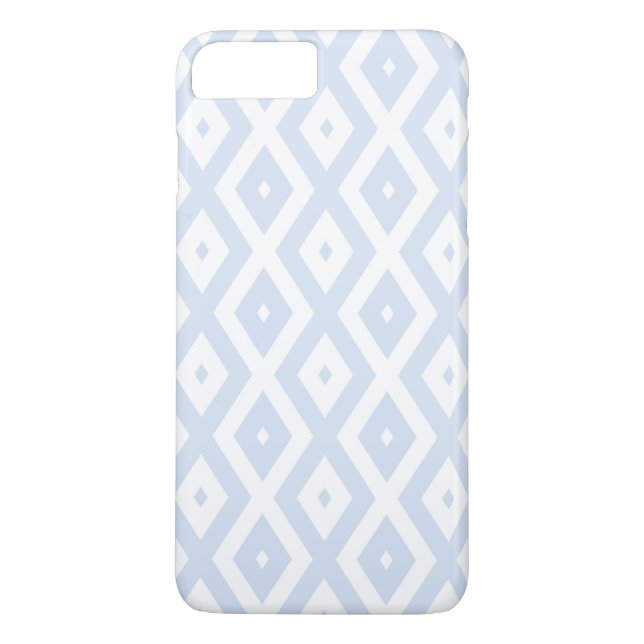Coques Case-Mate iPhone Motif diamant bleu pâle et blanc (Dos)