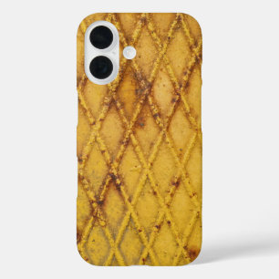 Coques iPhone 16 Motif diamant en métal rouillé