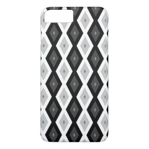 Case-Mate iPhone Case Motif diamant noir, blanc et gris