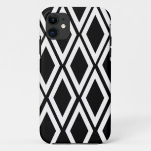 Coques Pour iPhone Motif diamant noir et blanc