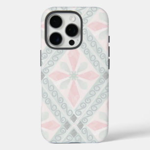 Coques iPhone 16 Pro Motif diamant pastel vert et rose