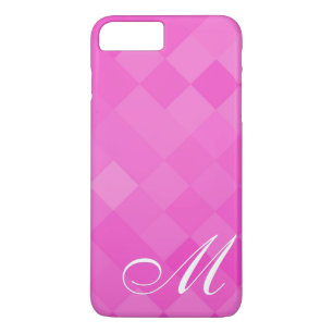 Coques Pour iPhone Motif diamant rose et monogramme