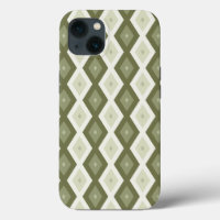 Motif diamant vert olive Coque-coque iphone Mate