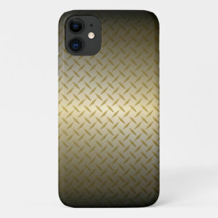 Case-Mate iPhone Case Motif Diamondplate avec Fond Noir à Or