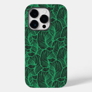 Coque Pour iPhone 14 Pro motif d'illustration feuille verte