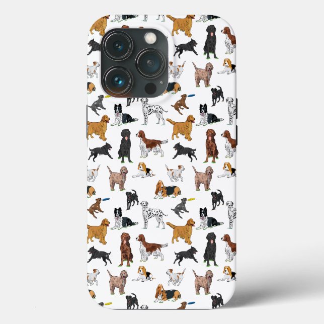 Coques Case-Mate iPhone Motif d'illustrations de chiens mignons (Verso)