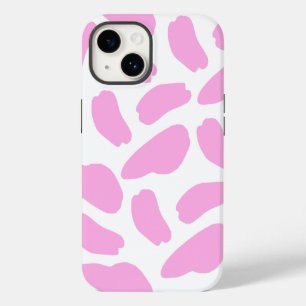 Coque Pour iPhone 14 Motif d'impression de vache rose