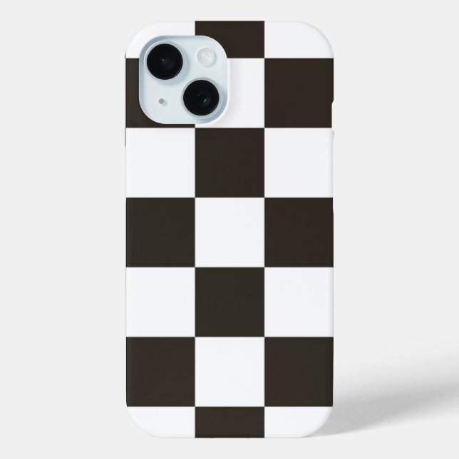 Coques Case-Mate iPhone motif d'indicateur À damiers (Verso)