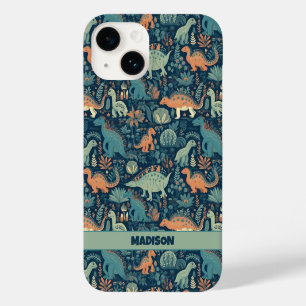 Coque Pour iPhone 14 Motif Dinosaur Texte personnalisé