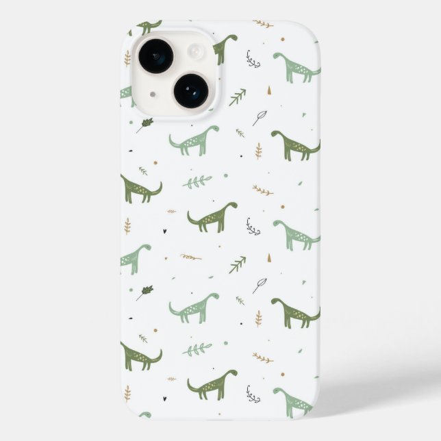 Coques Case-Mate iPhone Motif Dinosaure Vert (Verso)