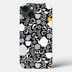 Etui iPhone Case-Mate Motif d'oiseaux et de tasses