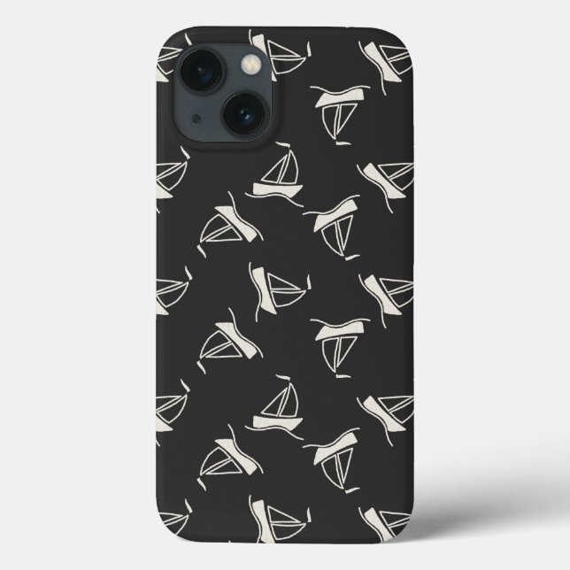 Coques Case-Mate iPhone Motif Doodle Sailboat (Verso)