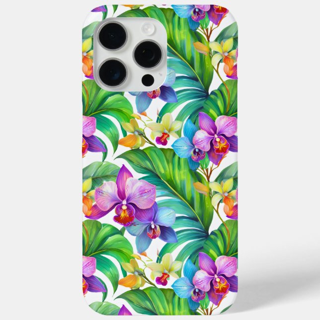 Coques Case-Mate iPhone Motif d'orchidées tropicales (Verso)